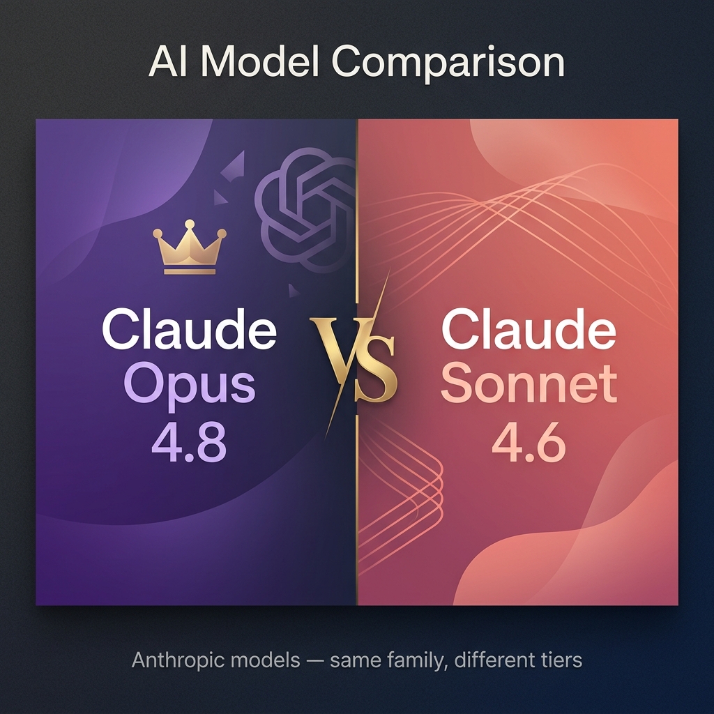 Claude Opus 4.8 vs Claude Sonnet 4.6 — Anthropic sibling comparison 2026