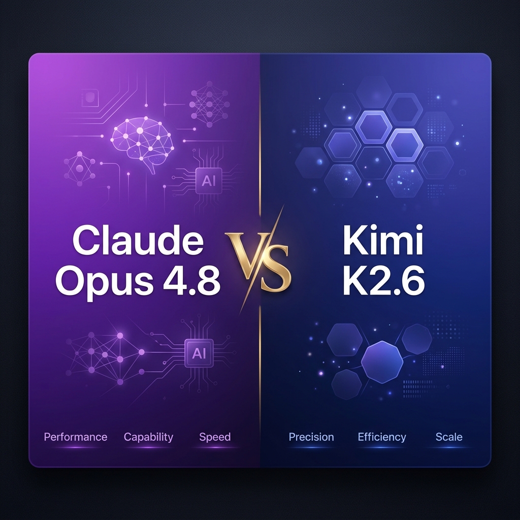 Claude Opus 4.8 vs Kimi K2.6 — proprietary coding king vs open-weight agent swarm comparison 2026