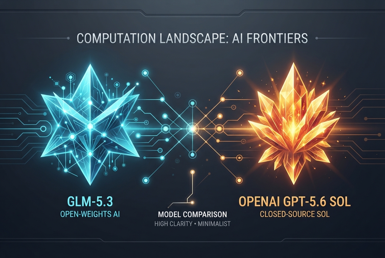 GLM-5.3 vs GPT-5.6 Sol AI comparison banner illustration