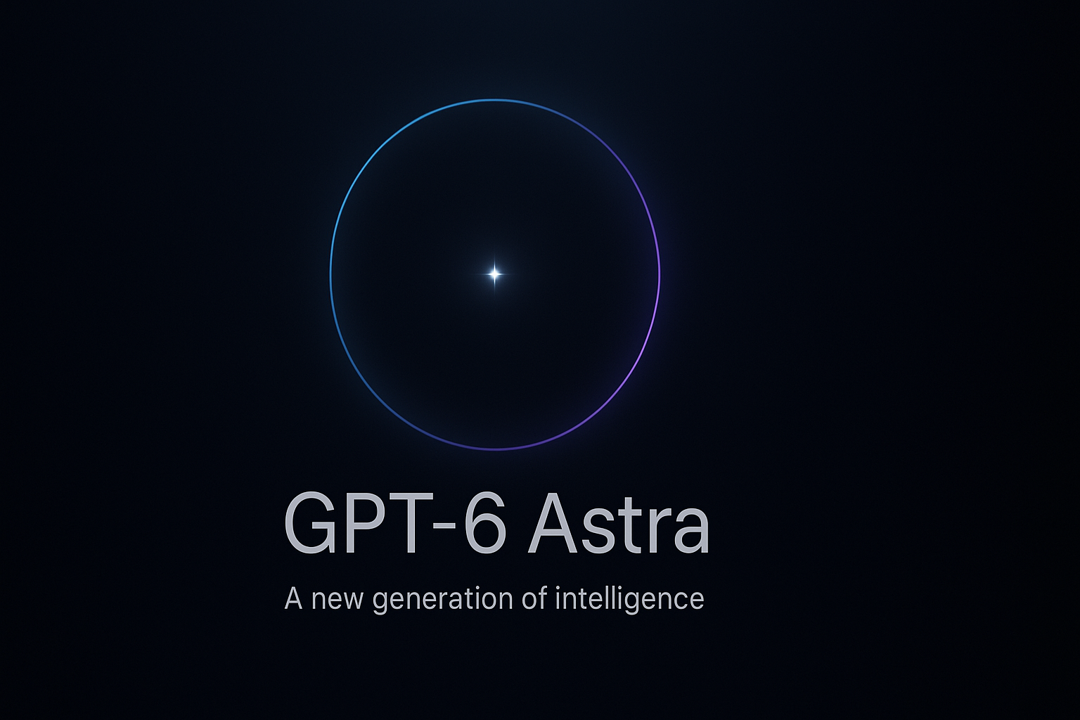 GPT-6 Astra review — minimalist dark cover with orbit ring, star and wordmark
